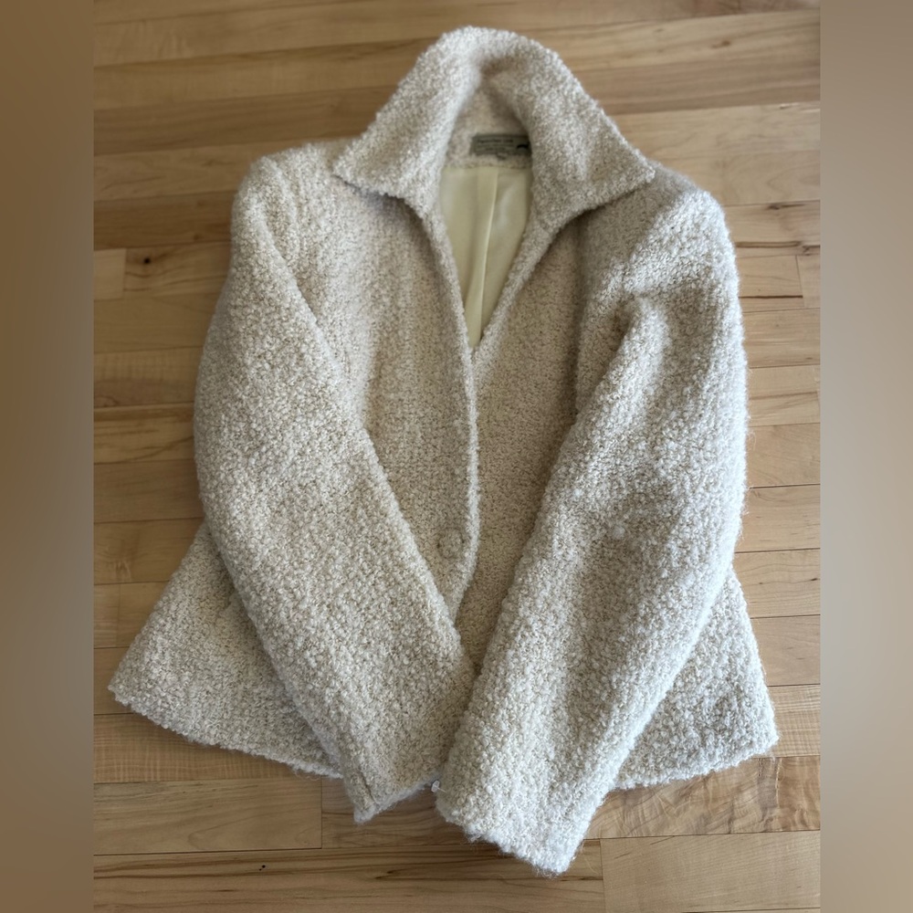 Vintage Peruvian Link Alpaca Collection Jacket Sz M Beige